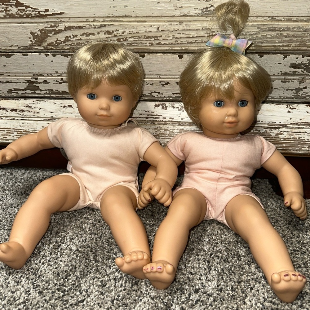 American Girl Bitty Baby Twins Blonde Blue Eye Twins, American Girl Dolls